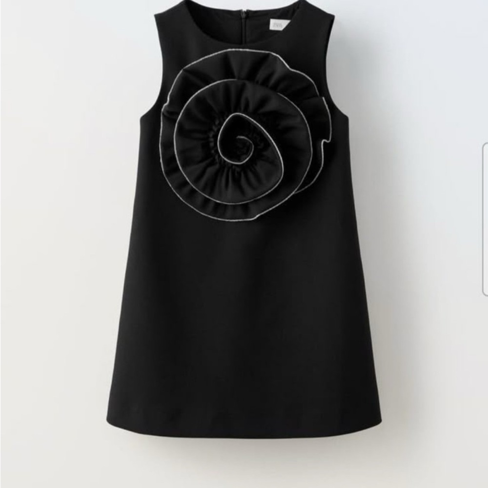 Zara Black Sleeveless A-Line Cocktail Dress